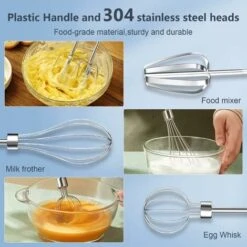 Cordless Electric Whisk Electric Whisk 3 Beaters 3 Adjustable Speeds -Small Appliances Store 78710230 3