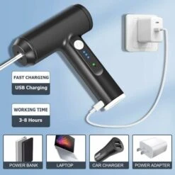 Cordless Electric Whisk Electric Whisk 3 Beaters 3 Adjustable Speeds -Small Appliances Store 78710230 5