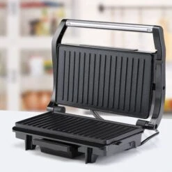 Monzana Contact Grill Non-stick Coating 1500W BPA Free Cool-touch Handle Removable Drip Tray Table Grill Sandwich Maker -Small Appliances Store 79168126 5