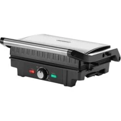 Monzana XL Contact Grill 180° Foldable Non-Stick Stainless Steel Temperature Control 1600W Table Grill Sandwich Maker