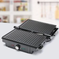 Monzana XL Contact Grill 180° Foldable Non-Stick Stainless Steel Temperature Control 1600W Table Grill Sandwich Maker -Small Appliances Store 79328293 5