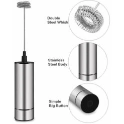 Electric Milk Frother, BR-Vie Milk Frother, Stainless Steel Milk Frother, And Cold Frother For Coffees, Espressos, Lattes, Cappuccinos -Small Appliances Store 80272769 4