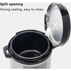 1000W Electric Pressure Cooker Push-button Stainless Steel 13 In 1 Cooking Mode,6QT Stainless Steel Color -Small Appliances Store 80314431 5