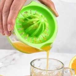 RHAFAYRE Lemon Squeezer Citrus Juicer, BPA-Free, Manual Juicers With Measuring Cup Orange Anti-Slip Hand Squeezer Rotation Press - Easy To Use & Clean For Fresh Orange Or Lime Juice, Green -Small Appliances Store 80799993 3