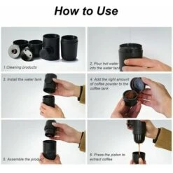 Portable Coffee Maker, 70ml Manual Coffee Maker, Mini Ground Coffee Maker, Portable, Espresso Maker Manual Coffee Maker, For Camping Hiking -Small Appliances Store 81164982 5
