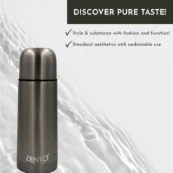 Zento Stainless Steel Bullet Vacuum Drink Flask 350ml Thermo-Shield Technology -Small Appliances Store 82140701 4