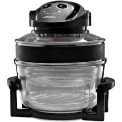 Schallen 17L 2 In 1 Deluxe Black & Glass Air Fryer Deep Fat Free Frying Healthy Halogen Cooker + Accessories Included -Small Appliances Store 82401395 5