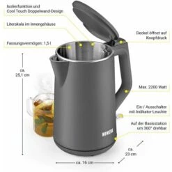 N8WERK Kettle, 1.5L -Small Appliances Store 82678004 3