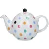 London Pottery Globe 2 Cup Teapot White Multi Spot