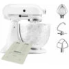 KitchenAid Artisan Mixer 156 White & Whisper Floral Ceramic Bowl With Free Gift