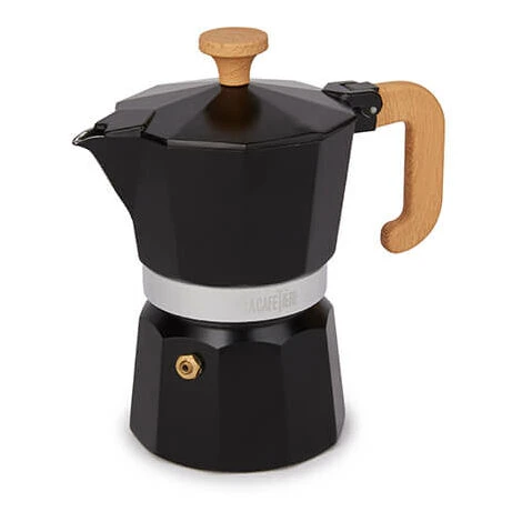 La Cafetiere Espresso Maker 3 Cup Black Wood Effect Handle 1 La Cafetiere Espresso Maker 3 Cup Black Wood Effect Handle