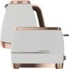 Beko Off White & Rose Gold Cosmopolis Dome Kettle & 2 Slice Toaster Set