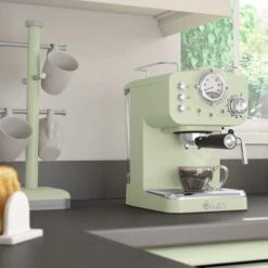 Swan Retro Green Pump Espresso Coffee Machine -Small Appliances Store 83670945 3