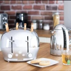 The Funky Appliance Company 1.7 Litre Kettle And 4 Slice Toaster Set Chrome -Small Appliances Store 83670960 5