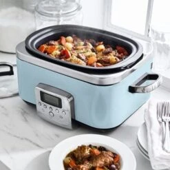 GreenPan Non-Stick Slow Cooker 6L Blue 7 GreenPan Non-Stick Slow Cooker 6L Blue -Small Appliances Store 83671432 3
