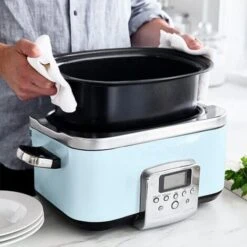 GreenPan Non-Stick Slow Cooker 6L Blue 9 GreenPan Non-Stick Slow Cooker 6L Blue -Small Appliances Store 83671432 5