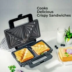 Toastie Sandwich Maker Deep Fill 4 Slice Toaster XL Grill Press 1000W Geepas -Small Appliances Store 83743672 3