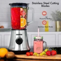 Food Blender Smoothie Maker Ice Milkshake Fruit Juicer Glass Jug 700W Geepas -Small Appliances Store 83743703 3