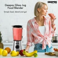 Food Blender Smoothie Maker Ice Milkshake Fruit Juicer Glass Jug 700W Geepas -Small Appliances Store 83743703 5