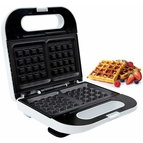 Electric Waffle Iron Maker Belgian Non-Stick 2 Slice Deep Plates 700W Geepas 1 Electric Waffle Iron Maker Belgian Non-Stick 2 Slice Deep Plates 700W Geepas
