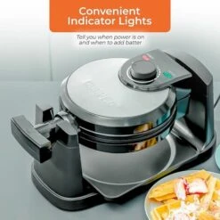 Geepas Rotating Belgian Waffle Maker Machine Waffle Iron Non-Stick Plates 1000W -Small Appliances Store 83743731 5