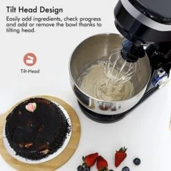 Stand Mixer 5L Mixing Bowl Beater Dough Hook 6Speed 1000W Stainless Steel Geepas -Small Appliances Store 83743780 5