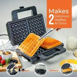 Deep Fill Waffle Maker Iron Non-Stick Cooking Plates Belgian Waffle 1000W Geepas -Small Appliances Store 83743792 3