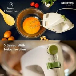 Hand Food Mixer 5 Speeds Electric 160W With Egg Beaters & Dough Hooks Geepas 9 Hand Food Mixer 5 Speeds Electric 160W With Egg Beaters & Dough Hooks Geepas -Small Appliances Store 83743808 5