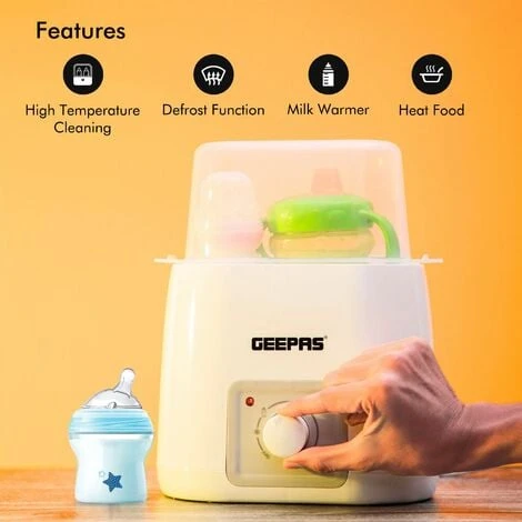 Baby Bottle Warmer Milk Baby Food Warmer Defrost Breast Milk 150W Geepas 2 Baby Bottle Warmer Milk Baby Food Warmer Defrost Breast Milk 150W Geepas - Image 2