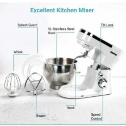 Stand Food Mixer 5L Tilt-Head Mixer Kitchen Standing Mix With Dough Hooks 1000W -Small Appliances Store 83743826 3