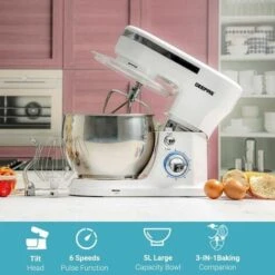 Stand Food Mixer 5L Tilt-Head Mixer Kitchen Standing Mix With Dough Hooks 1000W -Small Appliances Store 83743826 4