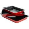ASAB 3 Pc Non Stick Baking Roasting Cooking Tray Set Oven Dish Bake Pan Bakeware