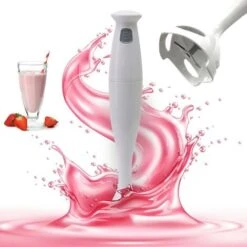 150W Hand Blender Two Powerful Stainless Steel Blades Quick Electric Food Mixer