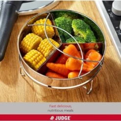 Judge 5 Litre Pressure Cooker W Steamer Basket, Divider Insert & Trivet, Large -Small Appliances Store 84693933 3