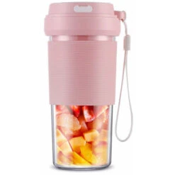 USB Rechargeable Portable Wireless Mini Mixer, 300ml, Waterproof, Suitable For Travel, Home, Office, Sports, Outdoor, Without BPA (blue) -Small Appliances Store 85339856 5