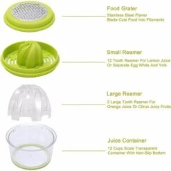 Manual Citrus Squeezer Lemon Squeezer, 4 In 1 Citrus Squeezer Manual Orange Squeezer, Orange Squeezer With 400ml Container, Plastic Lemon Squeezer, Citrus Squeezer, Citrus And Fruit Squeezer, Multi-Wa -Small Appliances Store 85883018 3