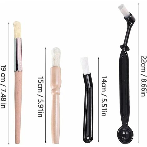 Pack Coffee Cleaning Brushes For Espresso Grinder With Wooden And Plastic Handle Coffee Machine Accessories Brush For Barista Home Kitchen Cafe Cleaning Tool 2 Pack Coffee Cleaning Brushes For Espresso Grinder With Wooden And Plastic Handle Coffee Machine Accessories Brush For Barista Home Kitchen Cafe Cleaning Tool - Image 2