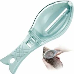 GTA Fish Scale Scraper, Fish Skin Peeler Made Of ABS Plastic With Clear Lid For Home Kitchen Restaurant