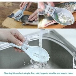 GTA Fish Scale Scraper, Fish Skin Peeler Made Of ABS Plastic With Clear Lid For Home Kitchen Restaurant -Small Appliances Store 86194443 5
