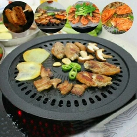 Barbecue Grill Pan - Korean Style Non-Stick Smokeless BBQ Grill Rack Basket Barbecue Pan Stovetop Grill Roasting Trays For Vegetable Kabobs Seafood 2 Barbecue Grill Pan - Korean Style Non-Stick Smokeless BBQ Grill Rack Basket Barbecue Pan Stovetop Grill Roasting Trays For Vegetable Kabobs Seafood - Image 2