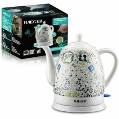 GTA Ceramic Electric Kettle, Boil Water Quickly And Easily, Removable Swivel Base And Boil Dry Protection, Hassle-Free Auto Shutoff, 1.5L, Pattern -Small Appliances Store 86207772 5