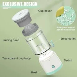 Multifunctional Electric Citrus Juicer Heavy Duty Lemon Orange Grapefruit Juice Extractor Squeezer Portable USB Rechargeable Cordless Juicer For Kitchen Travel -Small Appliances Store 86604377 3