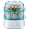 Small Steamer 2 Layer Electric Steamer Basket Free Stacking BPA Free 60 Minute Timer