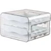 Fridge Egg Rack, 32 Grids/2 Layers Fridge Egg Rack, Fridge Egg Drawer, Fridge Fresh Egg Storage Box(1pc)