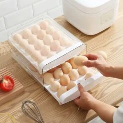 Fridge Egg Rack, 32 Grids/2 Layers Fridge Egg Rack, Fridge Egg Drawer, Fridge Fresh Egg Storage Box(1pc) 6 Fridge Egg Rack, 32 Grids/2 Layers Fridge Egg Rack, Fridge Egg Drawer, Fridge Fresh Egg Storage Box(1pc) -Small Appliances Store 86606479 3