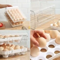 Fridge Egg Rack, 32 Grids/2 Layers Fridge Egg Rack, Fridge Egg Drawer, Fridge Fresh Egg Storage Box(1pc) 7 Fridge Egg Rack, 32 Grids/2 Layers Fridge Egg Rack, Fridge Egg Drawer, Fridge Fresh Egg Storage Box(1pc) -Small Appliances Store 86606479 4