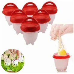 Egg Boiler Set Of 6 Silicone Egg Boilers Shellless Non-Stick Silicone Egg Boiler BPA-Free Egg Boiler Non-Stick Egg Poacher