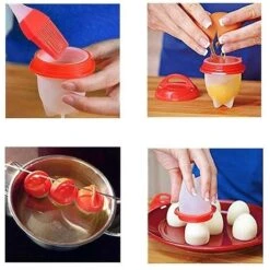 Egg Boiler Set Of 6 Silicone Egg Boilers Shellless Non-Stick Silicone Egg Boiler BPA-Free Egg Boiler Non-Stick Egg Poacher -Small Appliances Store 86606879 4