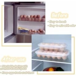 Pieces Fridge Egg Box, Clear Plastic Egg Box, Fridge Egg Box With Lid, Stackable Egg Holder, 10 Egg Capacity (Clear) -Small Appliances Store 86608495 5