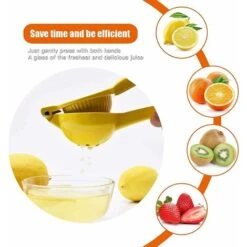 RHAFAYRE Presse-Citron - Presse-Agrumes En Métal - Presse-Agrumes Manuel - Presse-Agrumes Presse-Agrumes Presse-Agrumes Manuel Presse-Agrumes (jaune) -Small Appliances Store 86736122 5